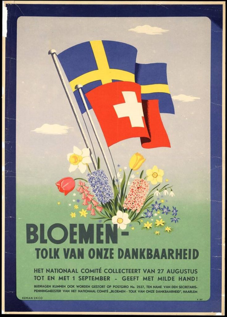 Affiche inzamelingsactie - Bloemen tolk van onze dankbaarheid
